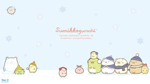 Kawaii Christmas Tiny Penguins Wallpaper