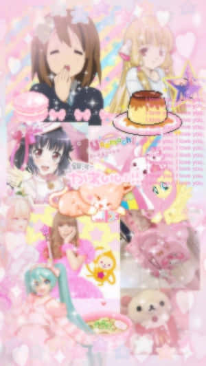 Kawaii Collage Pastel Dreams Wallpaper