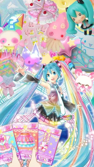 Kawaii Core Virtual Idol Fantasy Wallpaper