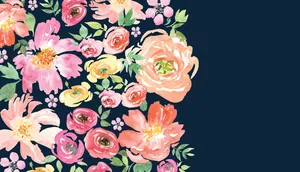 Kawaii Flower Wallpaper: A Vibrant And Colorful Expression Of Life Wallpaper