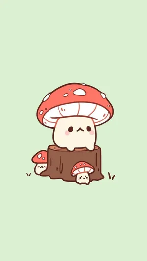 Kawaii Fox Admires The Moon Wallpaper