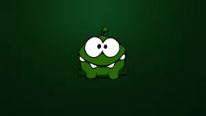 Kawaii Frog Dark Green Wallpaper