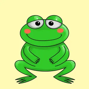 Kawaii Frog With Full Stomach Wallpaper