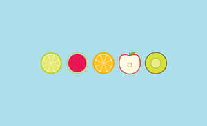 Kawaii Fruit Wallpaper Wallpaper