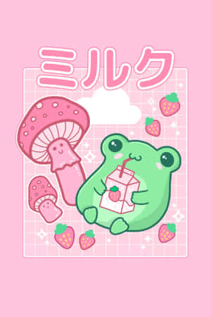 Kawaii Japanese Character Posing In A Trendy Outfit Wallpaper