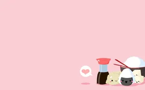 Kawaii Japanese Food Wallpaper Wallpaper