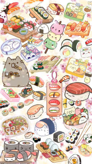 Kawaii Japanese Food Wallpapers: Tasty & Cute Sushi Wallpaper