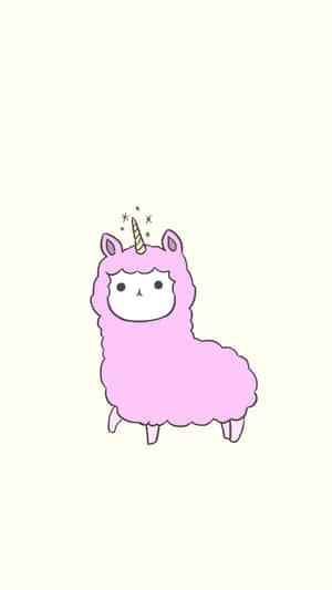 Kawaii Llama: The Fluffiest And Cutest Companion Wallpaper