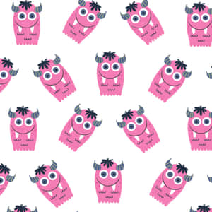 Kawaii Monster With Big Eyes And Heart Wallpaper