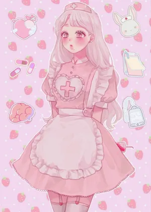 Kawaii Nurse Aesthetic Artwork Wallpaper