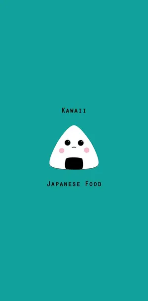 Kawaii Onigiri Graphic Wallpaper