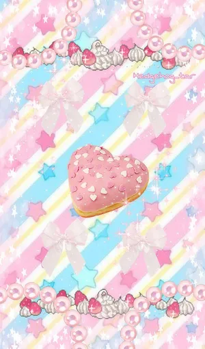 Kawaii Pastel Heart Wallpaper Wallpaper