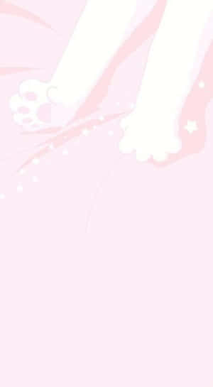 Kawaii Pastel Paws Background Wallpaper
