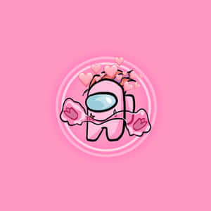 Kawaii Pastel Pink Alien Love Wallpaper