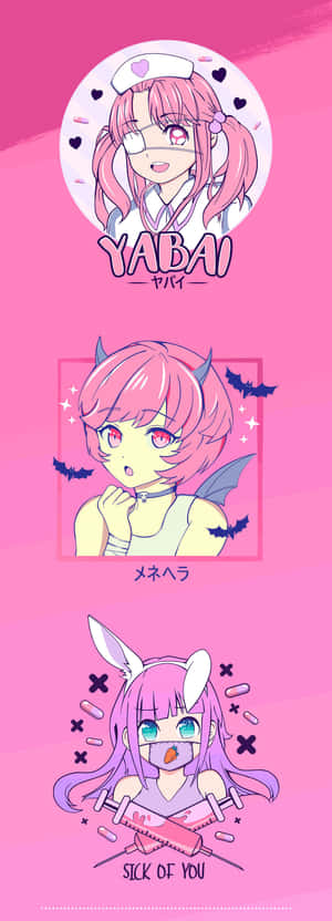 Kawaii Pastel Pink Anime Aesthetic Wallpaper