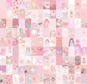 Kawaii Pastel Pink Collage Aesthetic.jpg Wallpaper