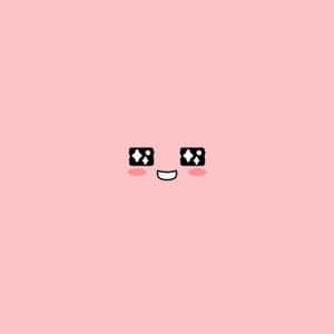 Kawaii Pastel Pink Smile Face Wallpaper