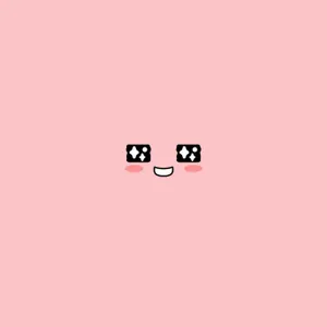 Kawaii Pastel Pink Smile Face Wallpaper