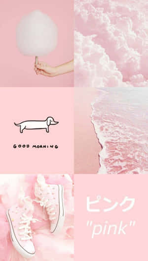 Kawaii Pink Aesthetic Collage Wallpaper