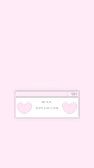 Kawaii Pink Notice Popup Aesthetic.jpg Wallpaper
