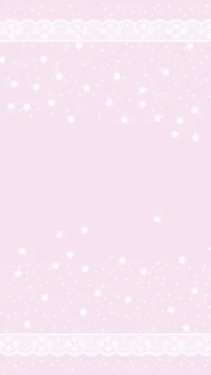 Kawaii Pink Wallpaper With Stars And Borders Wallpaper
