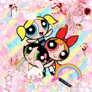 Kawaii_ Powerpuff_ Girls_ Collage Wallpaper