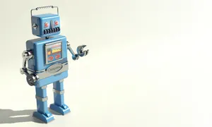 Kawaii Robot In A Colorful World Wallpaper