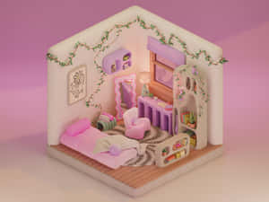 Kawaii Room With Pink Elements And Cute Decor Wallpaper