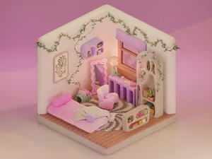 Kawaii Room With Pink Elements And Cute Decor Wallpaper