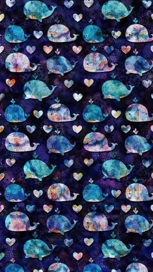 Kawaii Sea Creatures Gathering Wallpaper