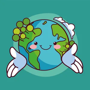 Kawaii Space Adventure Wallpaper