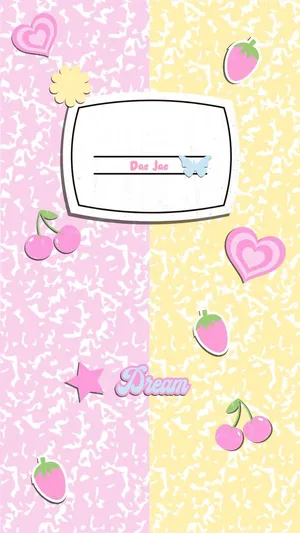 Kawaii Style Composition Notebook Cover Wallpaper