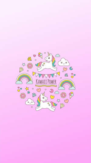 Kawaii Unicorn: Colorful Magic Wallpaper