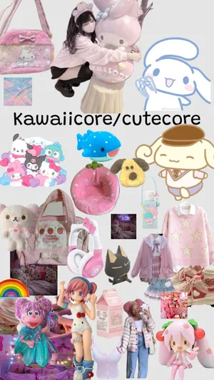Kawaiicore Aesthetic Collage Wallpaper