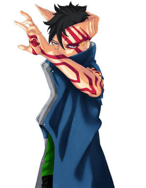 Kawaki With Arm Raised Wallpaper