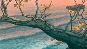 Kawase Hasui Autumn Landscape Wallpaper