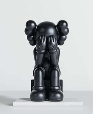 Kaws Artistic Black And White Graphic Wallpaper