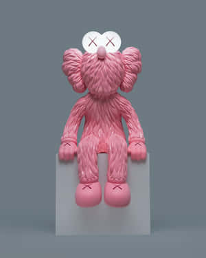 Kaws B F F Pink Figure Wallpaper