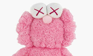 Kaws B F F Pink Plush Toy Wallpaper