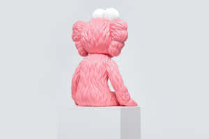 Kaws B F F Pink Sculpture Wallpaper