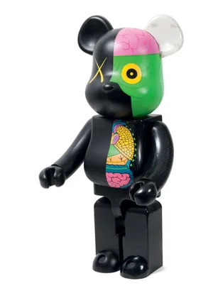 Kaws Bearbrick Colorful Design Wallpaper