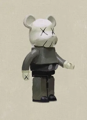 Kaws Bearbrick Figure Art Wallpaper