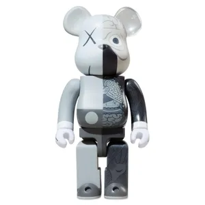Kaws Bearbrick Figure Monochrome Wallpaper