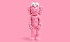 Kaws Bff Pink Companion Art Figure Display Wallpaper