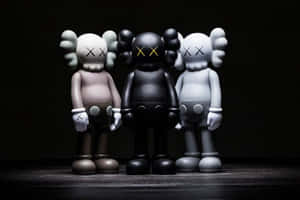 Kaws Black And White Illustration Wallpaper