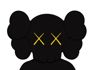 Kaws Black And White Yellow Eyes Wallpaper