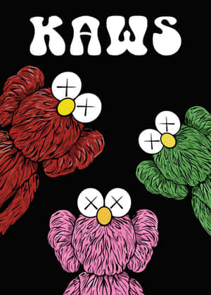 Kaws Companion Characters Artwork Wallpaper