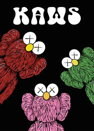 Kaws Companion Characters Artwork Wallpaper