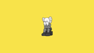 Kaws Companion Yellow Background Wallpaper