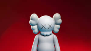 Kaws Figure Red Background Wallpaper